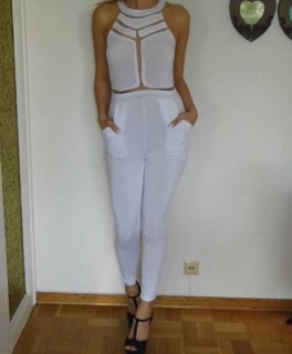 Jumpsuit Cut Out weiß