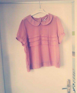 vintage shirt tranparent bluse kragen