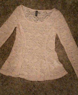 Spitzen Peplum Oberteil
