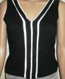 Top, Weste, schwarz weiß von young fashion