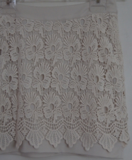 Spitzenrock Lace Beige Zara Blogger Hipster Gr. XS 34 #Zara