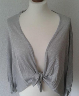 silbergraues Bolero Jäckchen Gina Tricot