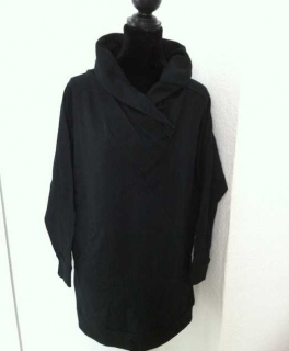 schwarzes Sweatkleid, Kleid, Longpullover, Pullover, Sweatshirt