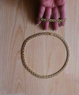 Kette und Armband gold set