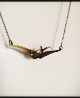 Kette Schwalbe | vintage gold | Vogel | gold | Blogger