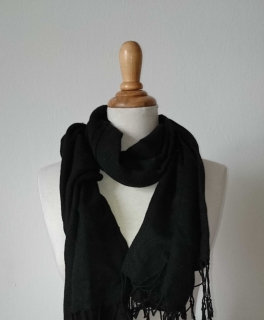 Pashmina, Schal, schwarz,Paisley, neu