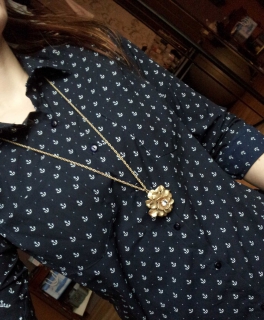 Gold Kette lang Rose 