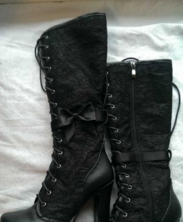 Gothic Stiefel, inamagura 37 HL 114, Größe 37