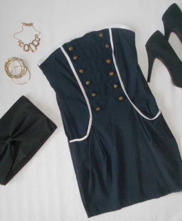 Kurzes Navy Kleid