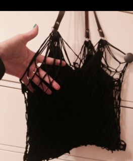 Kulturbeutel, Netzbeutel schwarz