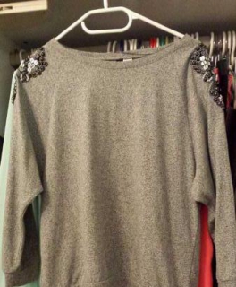 H&M Grau mellierter Pullover 
