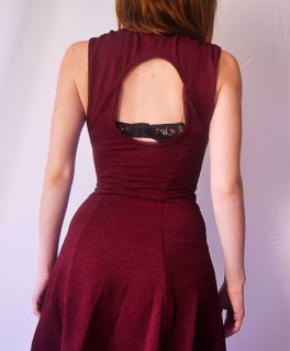 bordeaux farbenes Urban Outfitters Kleid von Silence & Noise