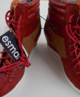 Ankle Boots Keilabsatz Bikerboots Schuhe Herbstschuhe Stiefeletten weinrot / esmara 39