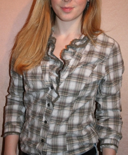 Kariertes Hemd / Bluse, Street One, Größe 34