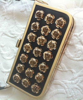 Tasche - Clutch - Metall/Leder Neu / Zara