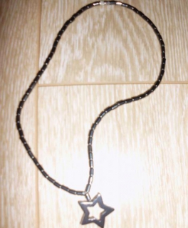 schöne Sternkette, dunkel silber | NEU, Preisvorschläge möglich