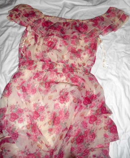 Sommerkleid Blumen Rosen Orsay L