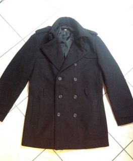 H&M Caban Mantel Schwarz Größe M Neu