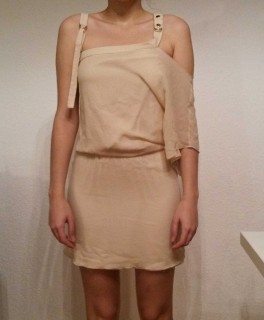 Hochwertiges Seidenkleid in cream