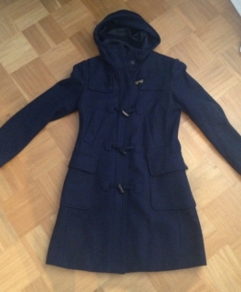 NEU Benetton Dufflecoat Mantel dunkelblau 36/38