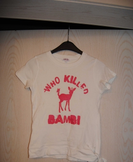 Shirt Who killed Bambi Gr. S Nice weiß