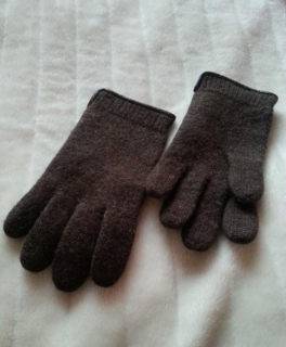 Braune Woolmark Handschuhe