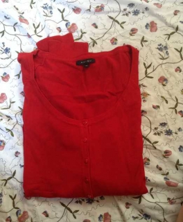 Süßer roter Cardigan Herz Pin Up