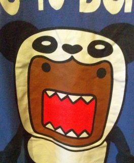 blaues Printshirt Domo