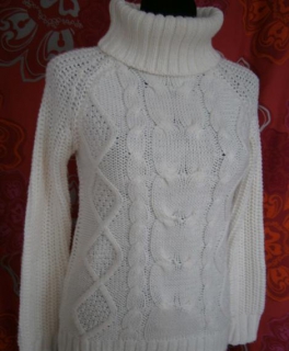 weißer Strickpullover Neu S38