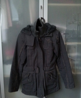gesteppter Parka Used Look