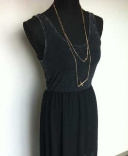 Beliebtes transparentes Maxikleid acid washed