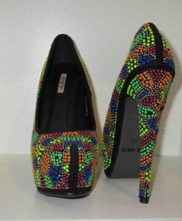 High Heels Eye-Catcher! Gr. 36 mit Steinen beklebt