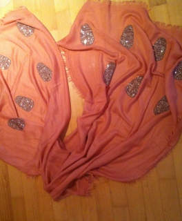 Stylesnob Schal XXL neu mit Strass-Totenköpfen