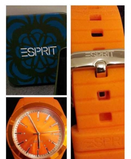 Original Esprit Uhr orange // Neu mit Etikett