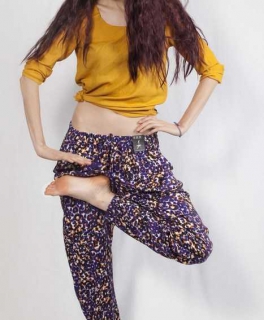 Bunte Haremshose aus Viskose neu mit Etikett