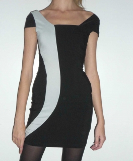 Party Kleid, gestretcht, Gr. 34, neu, schwarz, grau, Tally Weijl