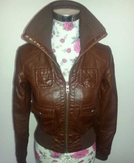 Tolle braune Lederjacke super Zustand körperbetont / H&M Divided 