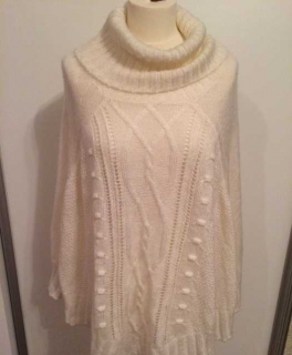 Schöner weißer Poncho, onesize, H&M