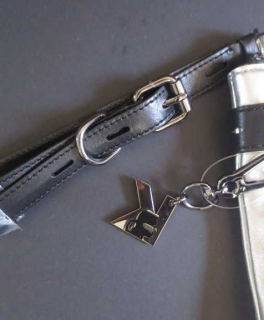 KARL LAGERFELD KOOL CLUTCH SILBER COW LEATHER