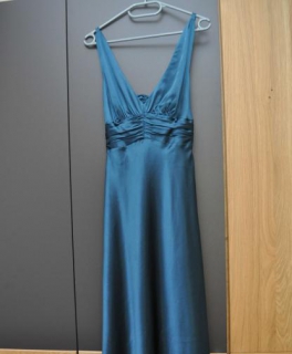 Perfekt für Silvester! Chices Abendkleid in petrol