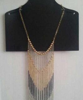 Kette Statement gold silber grau
