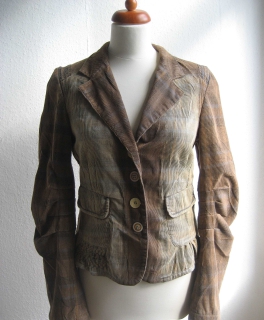 Cord Blazer mit Used Optik
