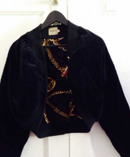 gesteppte samt bomberjacke 