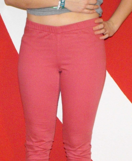 Korallfarbene Stoffhose von Pieces