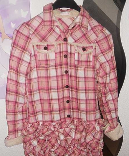 Liz Lisa Winter Kleid Rosa Kariert