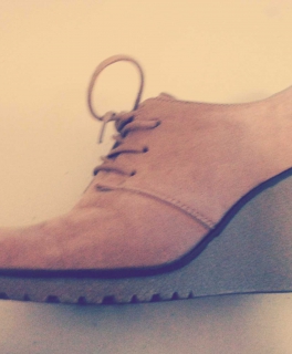 Schicke gemütliche Wedges Ocker/Beige