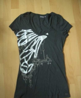 Firetrap T-Shirt in oliv khaki silber, Größe XS