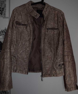 Lederjacke beige von New Yorker