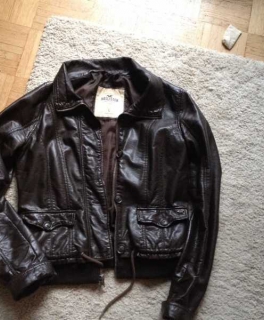 Hollister Lederjacke braun