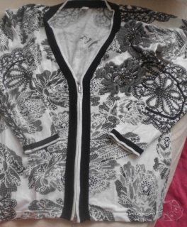 Twinset Jacke und Shirt schwarz weiß Größe 40